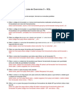 Gabarito - Lista de Exercícios 3 - SQL