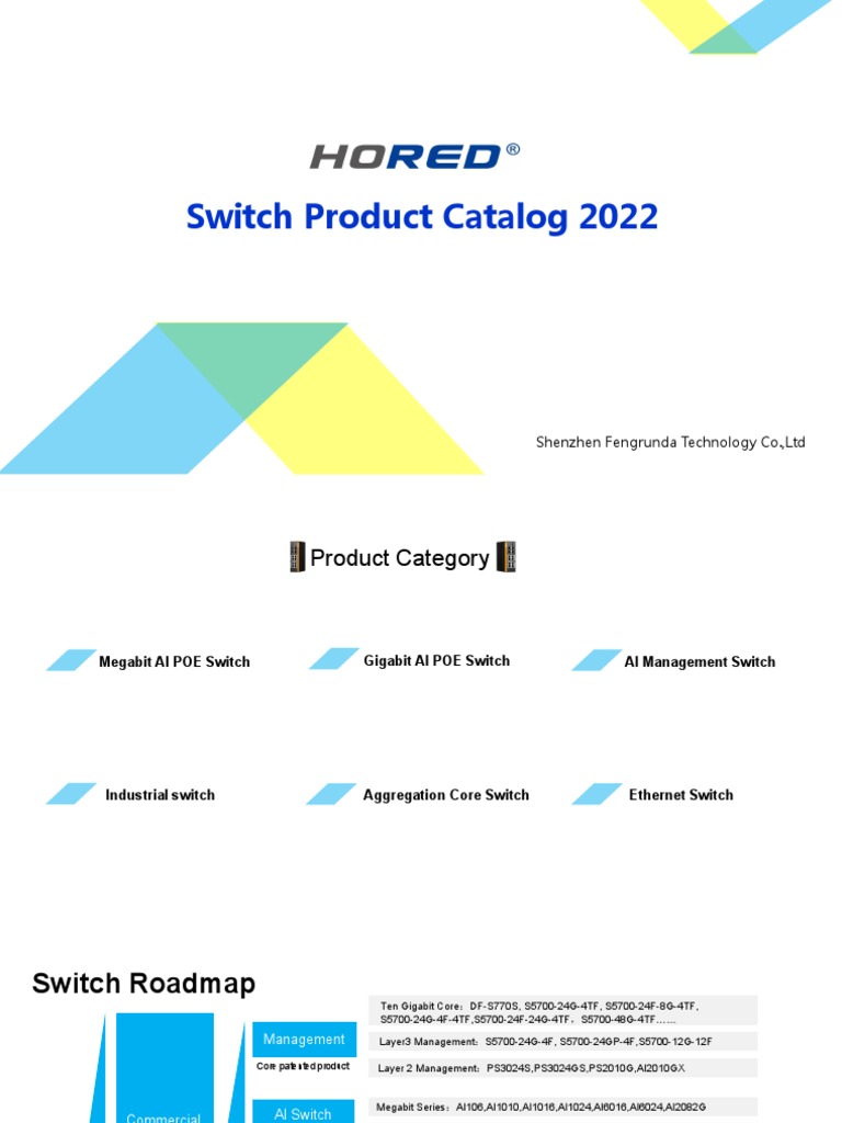 HORED Switch Catalog 2023 PDF Network Switch Computer Network