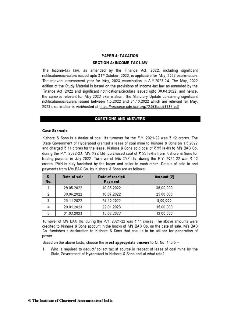 May 23 Tax RTP | PDF | Loans | Tax Deduction