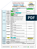 Weekly Plan - Week 9 - Grade 3