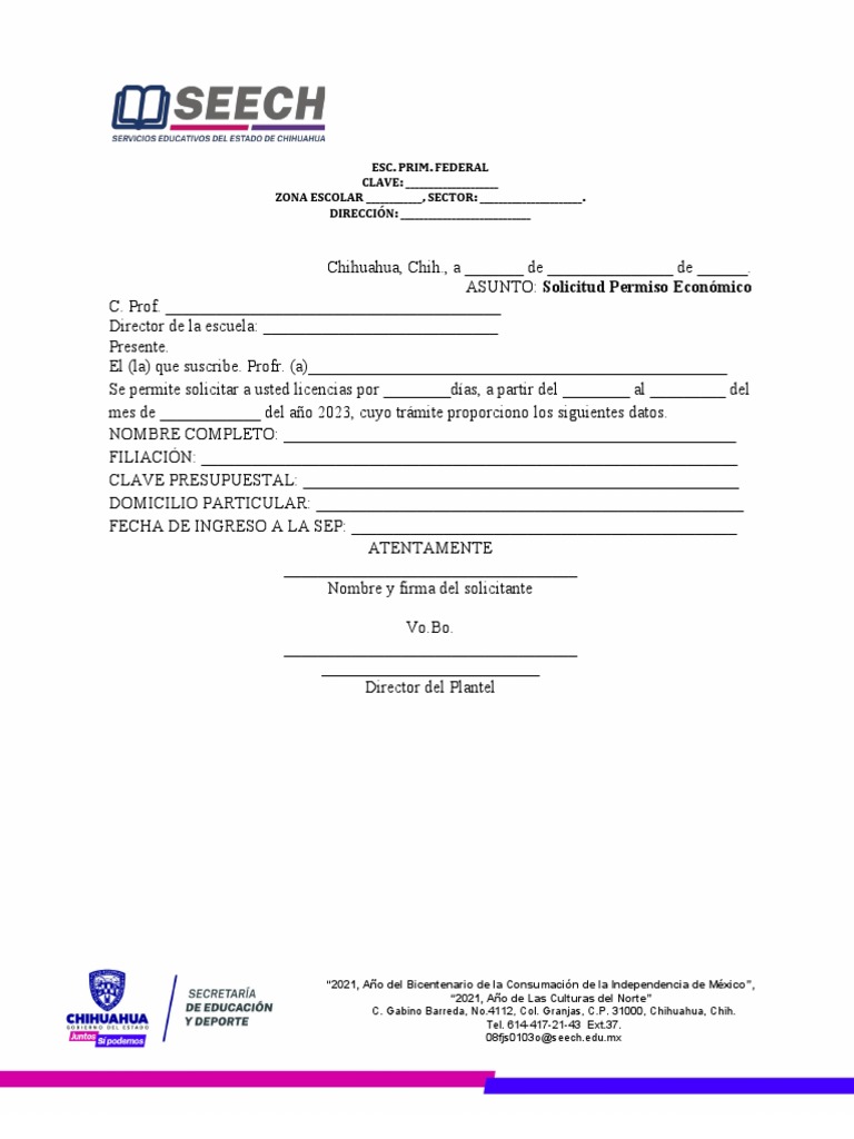 Formato permiso econ mico docente pdf