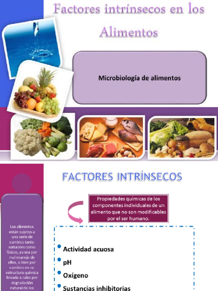 Factores Intrinsecos. Causas de Alteraciones en Alimentos | PDF