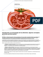 Introduccion A La Toxicologia de Los Alimentos Algunos Conceptos Generales I