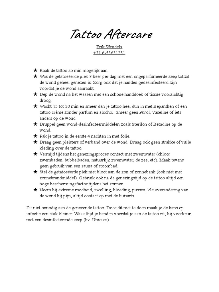 Tattoo Aftercare | PDF