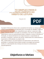 Projeto Simples para o Desenvolvimento Do Hábito de Leitura