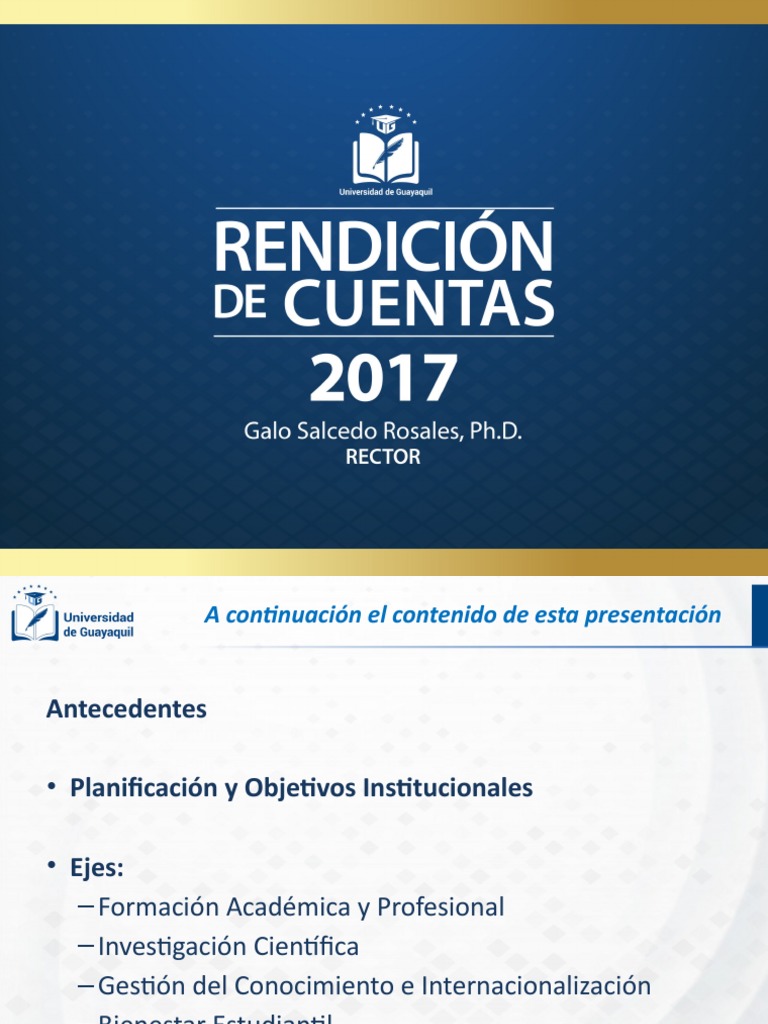 Diapositivas Rendicion de Cuentas | PDF | Planificacin