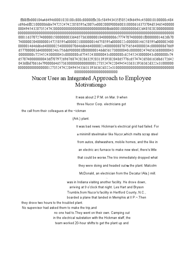 Nucor case study questions image