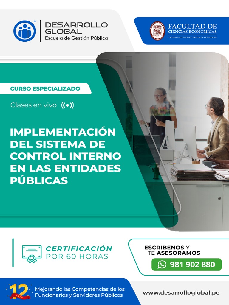 Temario-Implementación Del Sistema de Control Interno en Las Entidades ...