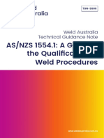 Weld Australia Guidance Note TGN SG06 as NZS 1554.1 a Guide to the Qualification of Weld Procedures