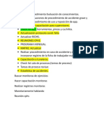 Realizar Procedimiento Evaluación de Conocimientos