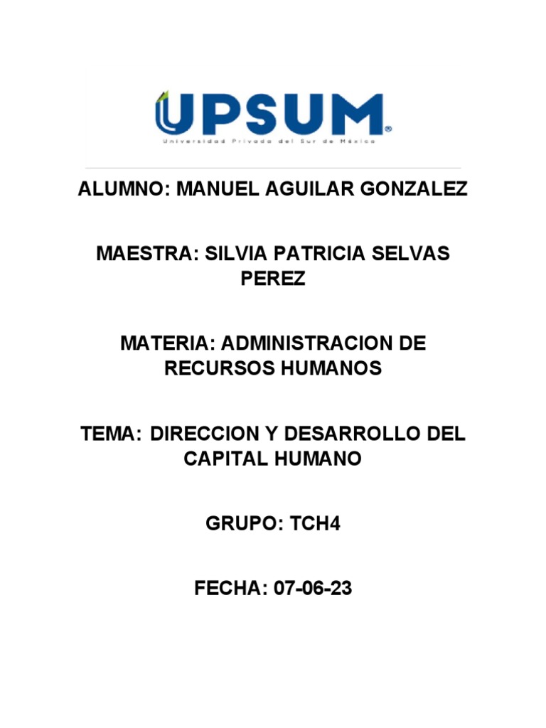 Unidad Ii Dirección y Desarrollo Del Capital Humano | PDF