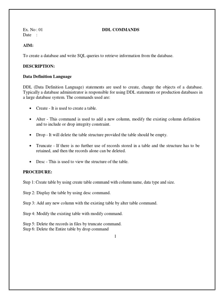 Cs3481 - Dbms Lab Manual | PDF | User (Computing) | Computer Data