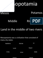 Mesopotamia: Mesos Potamos Middle River Land in The Middle of Two Rivers