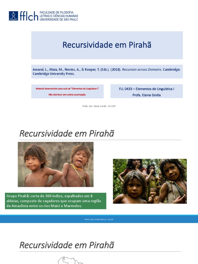 Recursividade na Língua Pirahã: Análise Linguística | PDF | Comunicação ...