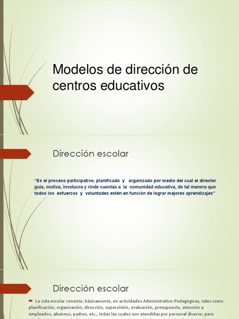 Modelos de Dirección Escolar Efectiva | PDF | Maestros | Plan de estudios