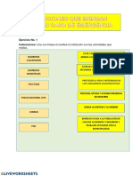 Ejercicio No. 1 Indicaciones: Une Con Líneas El Nombre La Institución Con Las Actividades Que