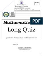 Long Quiz-Math 10 3rd Quarter March 01, 2023