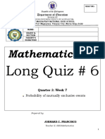 Long Quiz No. 6 Mathematics 10