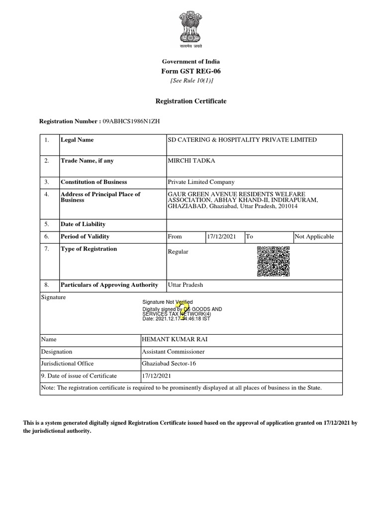 GST Certifocate Mirchi Tadka PDF