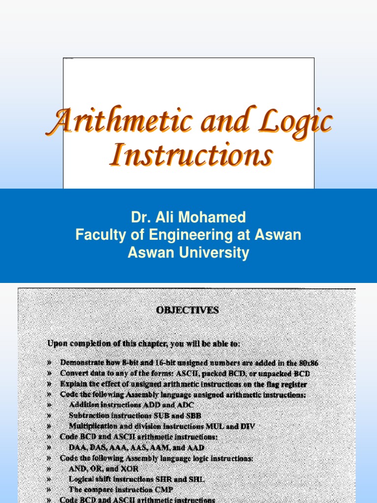 Chapter3 arithmetic and logic instructions pdf