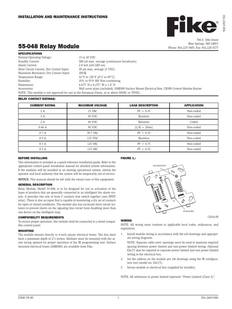 55-048 Relay Module Installation Guide | PDF | Electrical Wiring | Relay