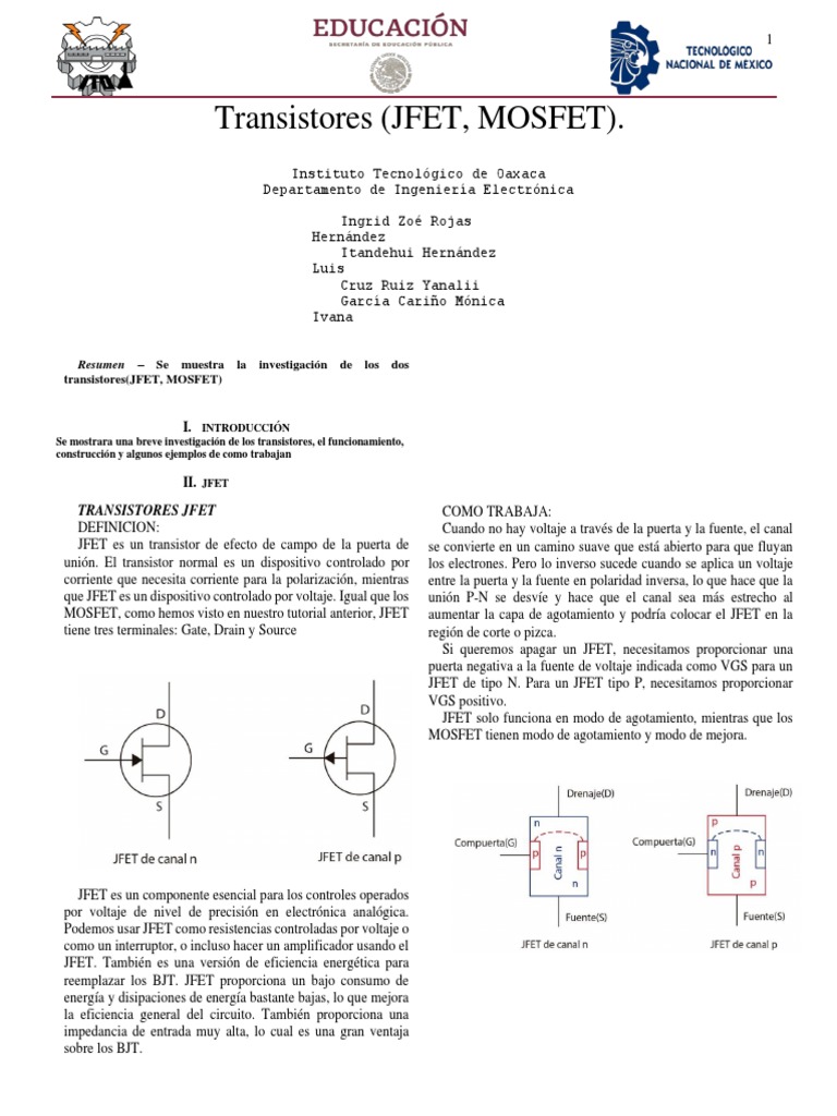 Transistores (Jfet _mosfet). PDF