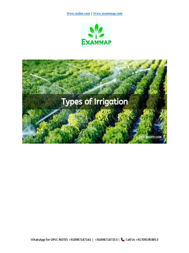 Irrigation Notes for UPSC CSE PDF