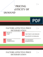 Market Pricing and Elasticity of Demand