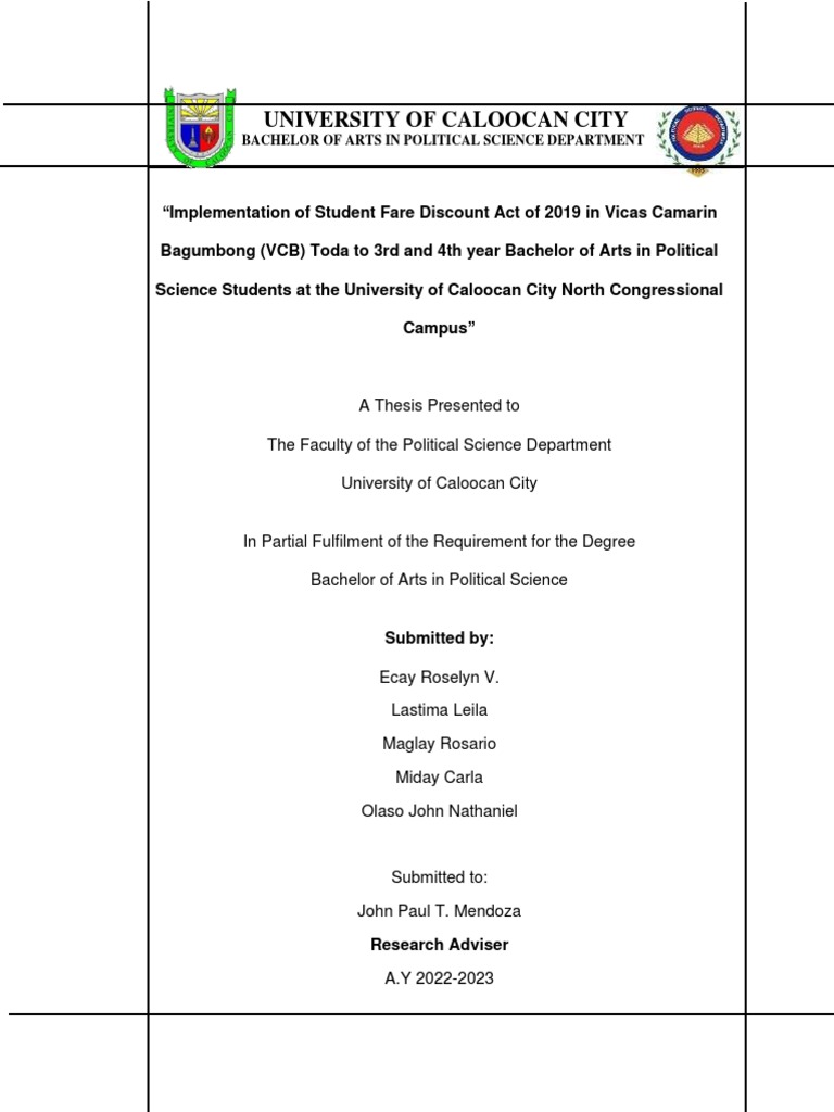 For printing thesis student fare pdf