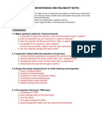 Total Productive Maintenance and Reliability Notes 2
