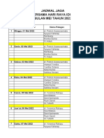 Jadwal Jaga Ranap Hari Raya 2022