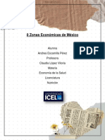 8 Zonas Económicas de México - Andrea Escamilla Pérez