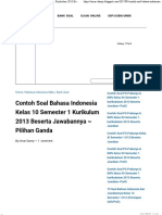 Contoh Soal Bahasa Indonesia Kelas 10 Semester 1 Kurikulum 2013 Beserta Jawabannya Pilihan Ganda - Kumpulan Soal