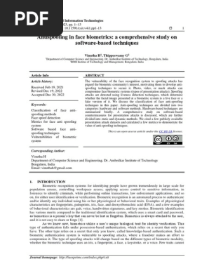 Antispoofing in face biometrics: A comprehensive study on software-based techniques