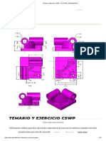 Temario y Ejercicio CSWP - TUTORIAL SOLIDWORKS