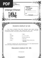 Contoh Undangan Khitanan simple, oke