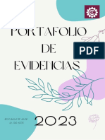 Propuesta de Portada A4 Minimal Floral Beige Azul Morado