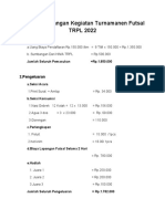 Laporan Keuangan Kegiatan Turnamanen Futsal TRPL 2022