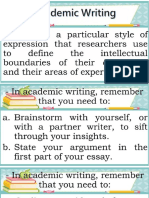 Literary and Academic Writing