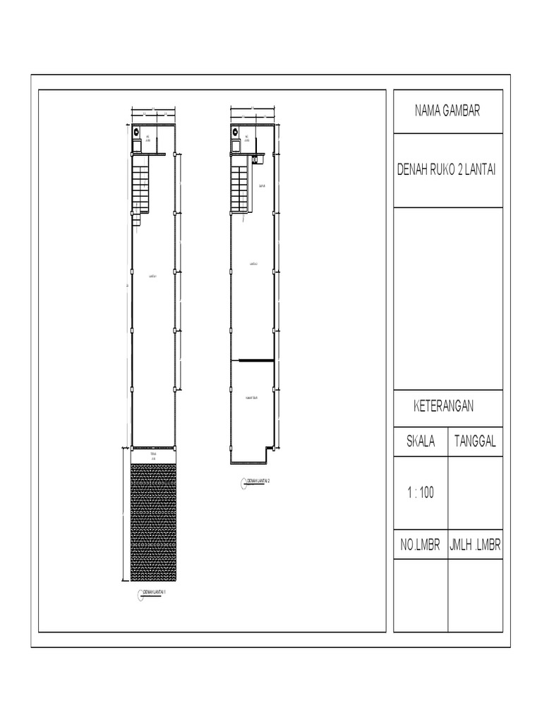 Denah Ruko 2 Lantai 6x12 | PDF