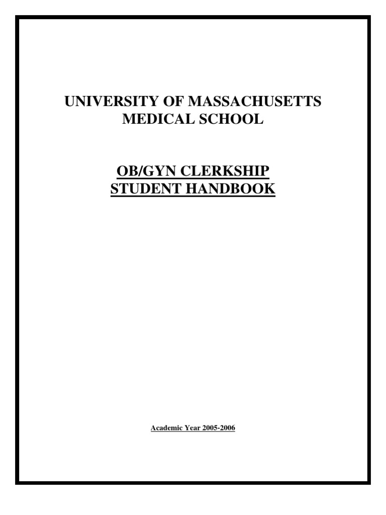 OB/GYN Clerkship Student Handbook | PDF | Midwife | Childbirth