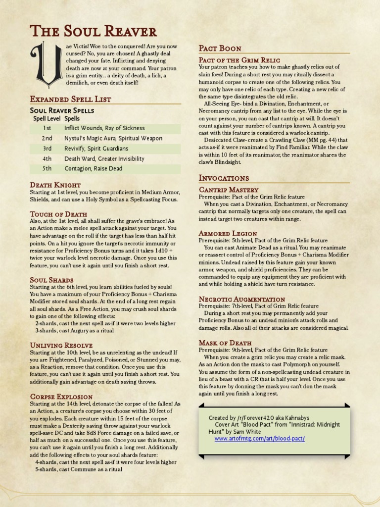 Soul Reaver: Mastering Death Magic | PDF