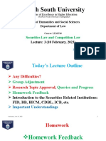 North South University: Securities Law and Competition Law