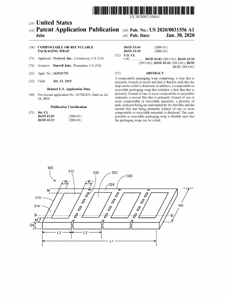 US20200031556A1 Recyclable Wrap | PDF