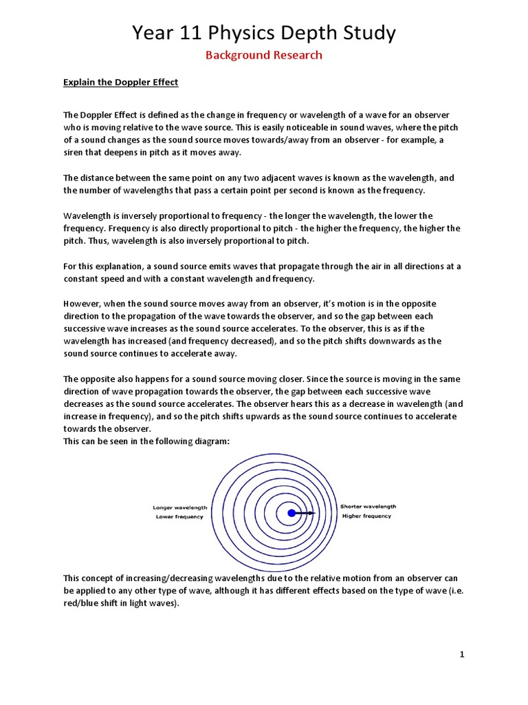 Understanding the Doppler Effect in Physics | PDF