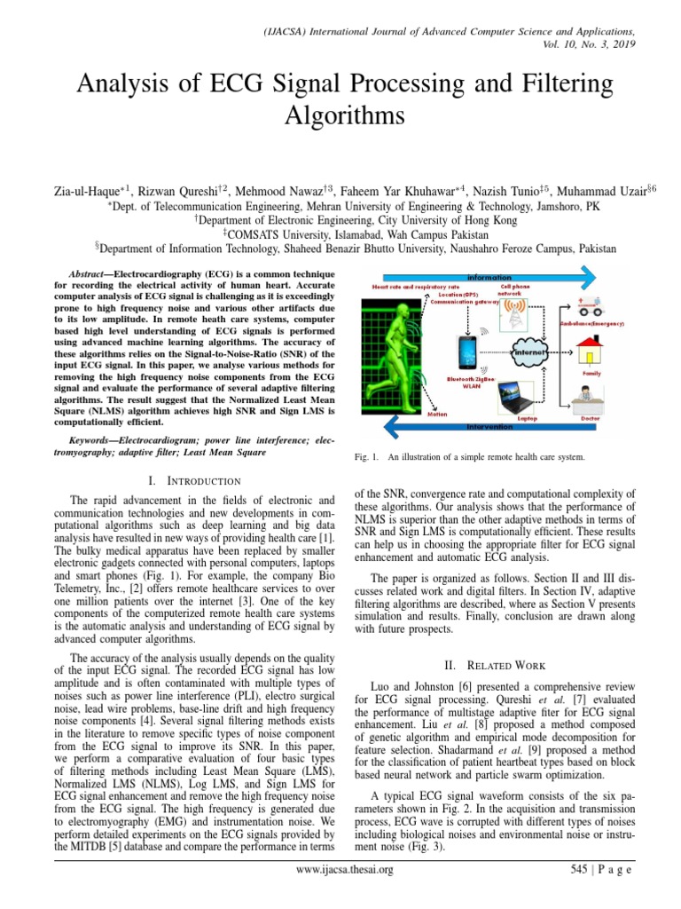 Analysis of ECG Signal Processing | PDF | Computers | Technology ...