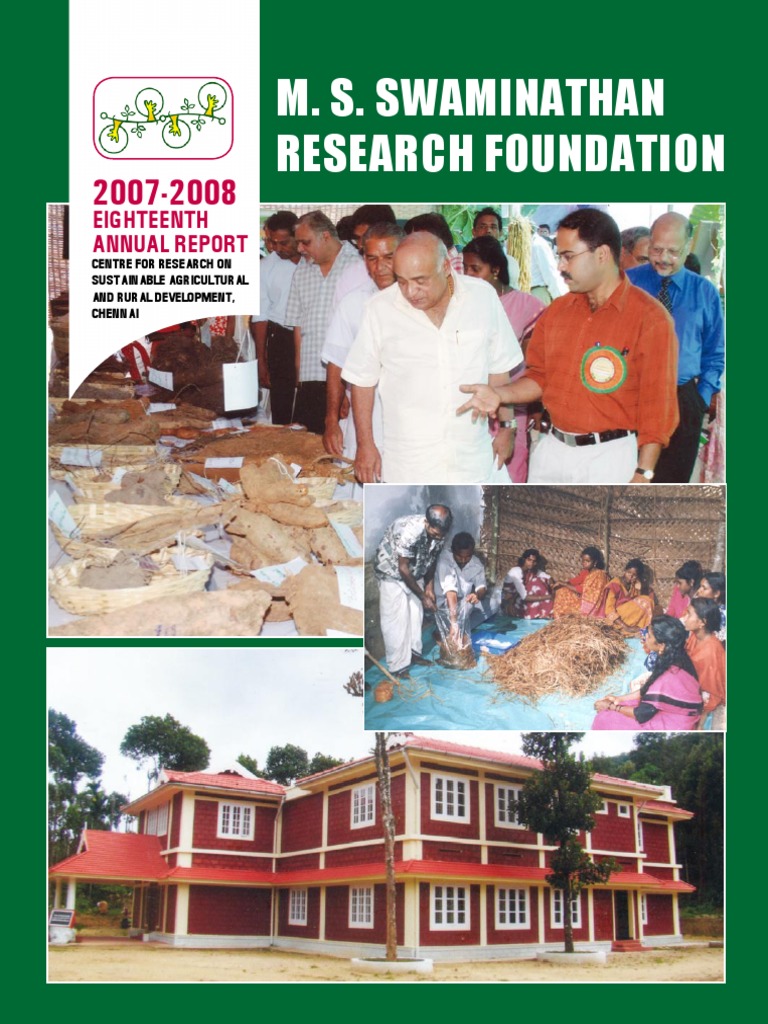 M. S. Swaminathan Research Foundation & Office of Principle Scientific ...