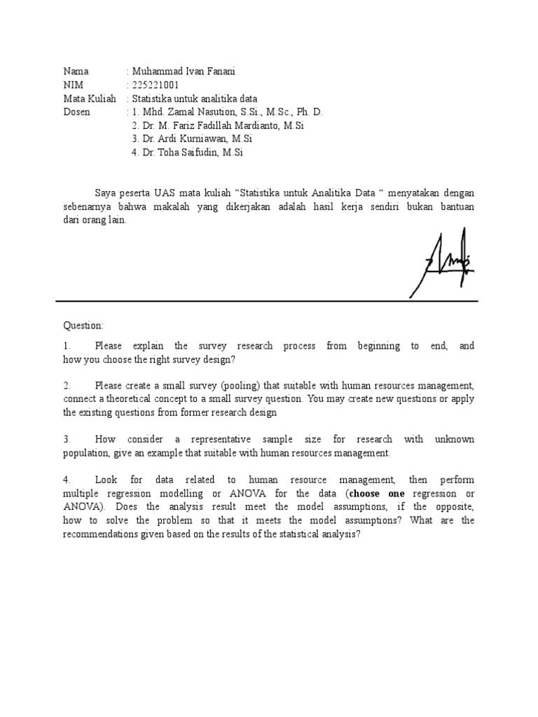 Statistika Untuk Analitika Data Pdf Errors And Residuals Sampling