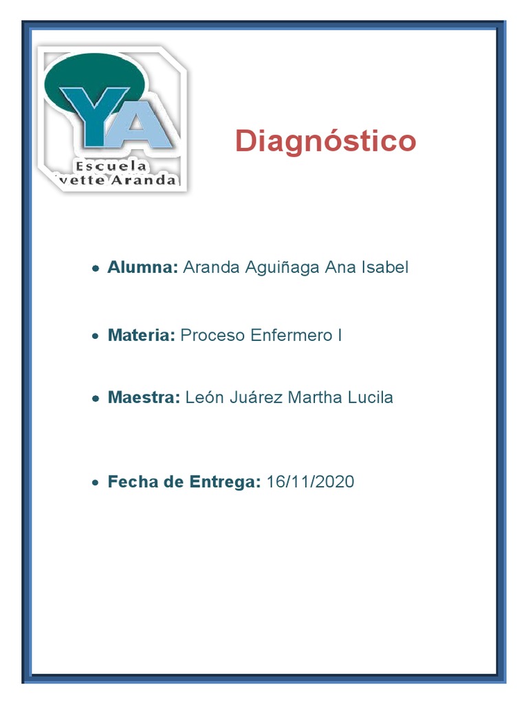 Diagrama de Diagnostico | PDF | Diagnostico medico | Enfermería
