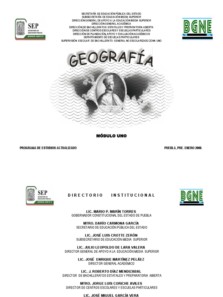 Actualización Programa Geografía Bachillerato | PDF